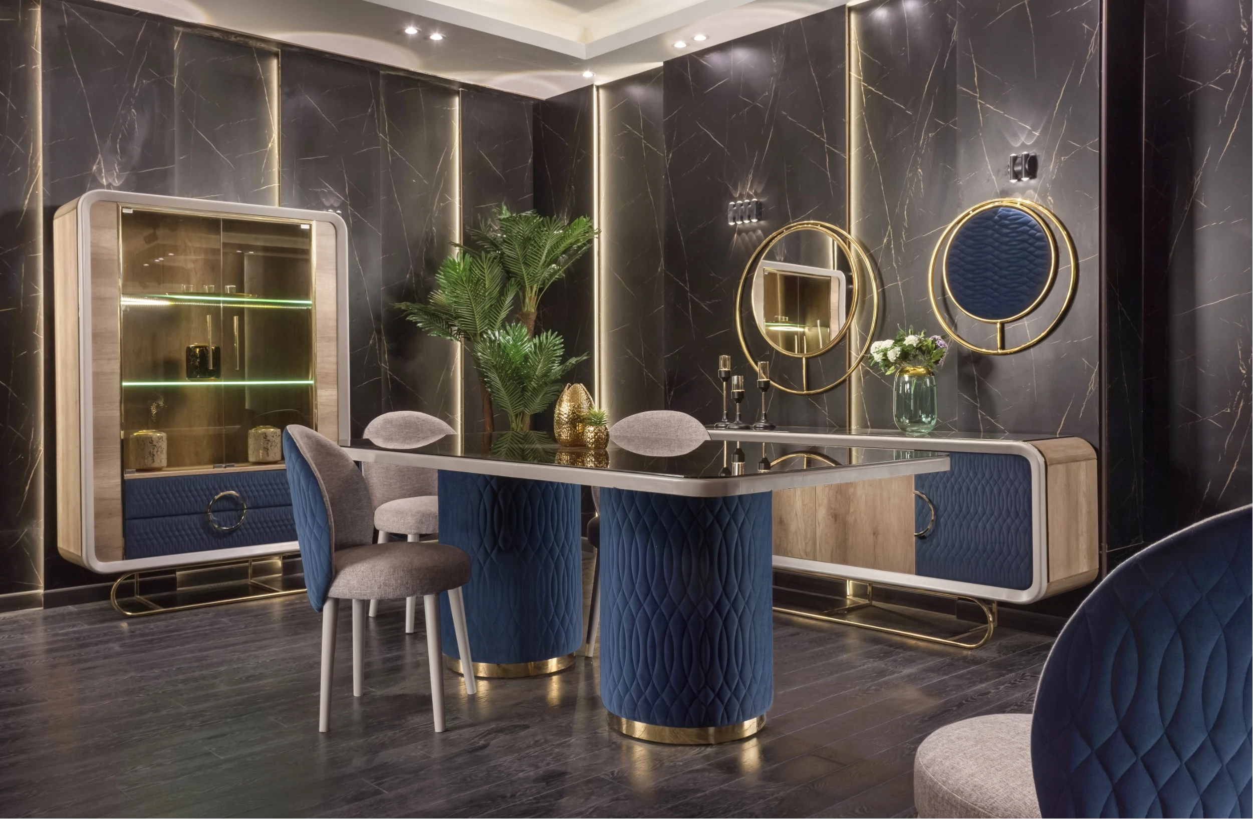 1781949238_29-copy.jpg Blue Dining Room Set - Image 1